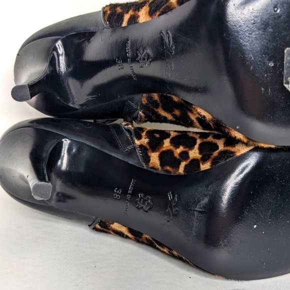 NWOT Longchamp Cheetah Animal Print Le Pliage Heritage Heeled Bootie Size 38 - Picture 10 of 12